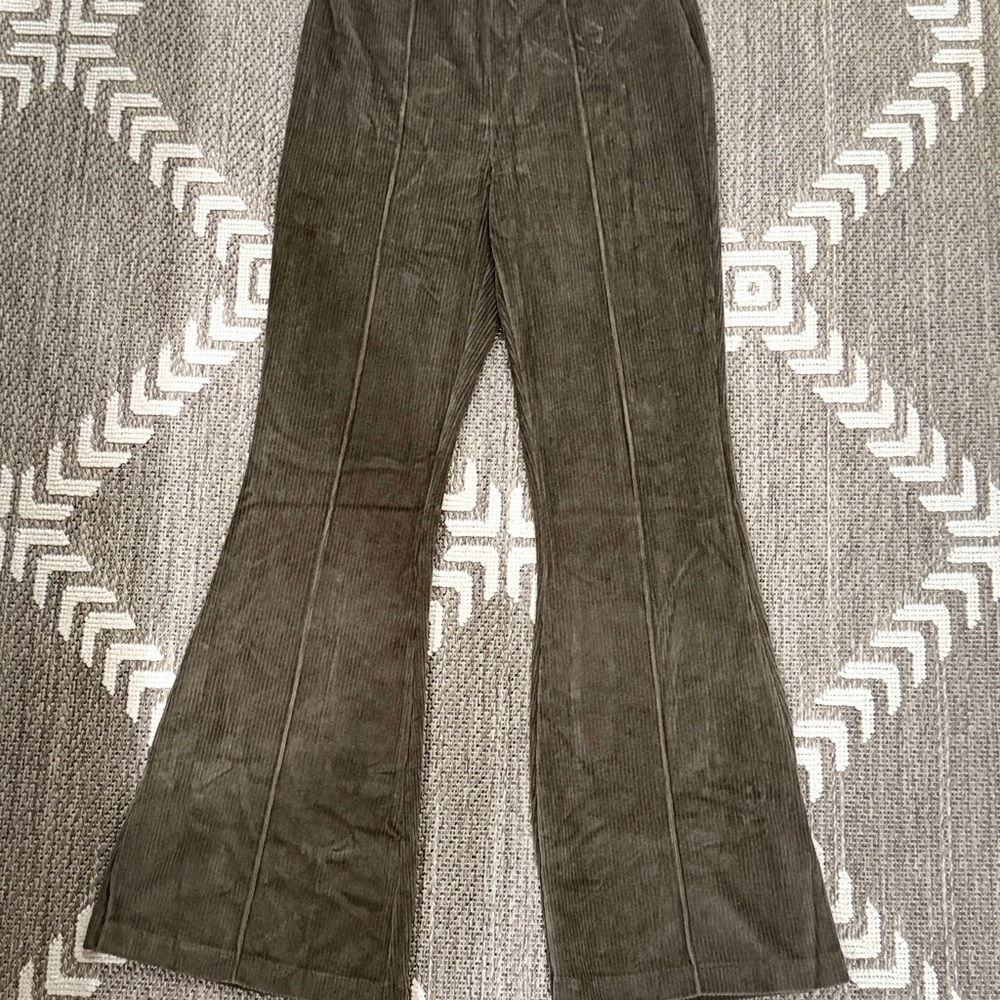 Aerie Olive Corduroy Pants